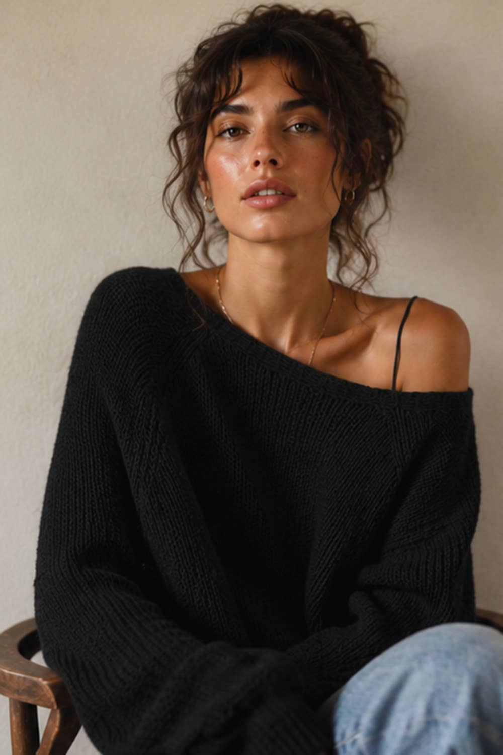 Chic Reversible Sweater | Wool Blend 2-Way Twist Knotted Top