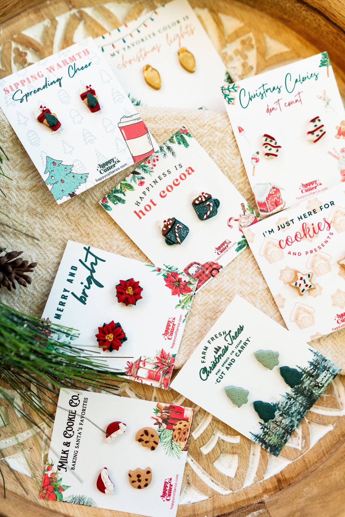 Hot Cocoa Mug Christmas Stud Earrings