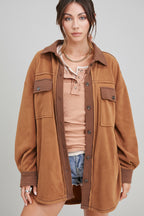 Mandy Soft Brushed Fleece Shacket