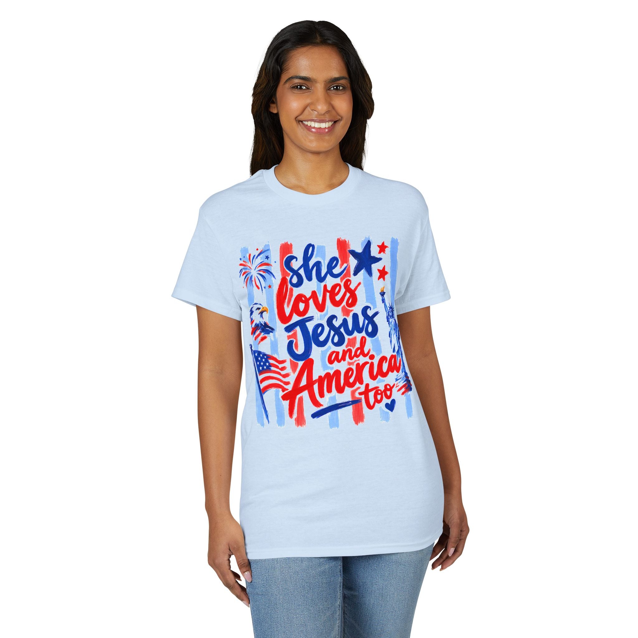 She Loves Jesus and America Too T-Shirt