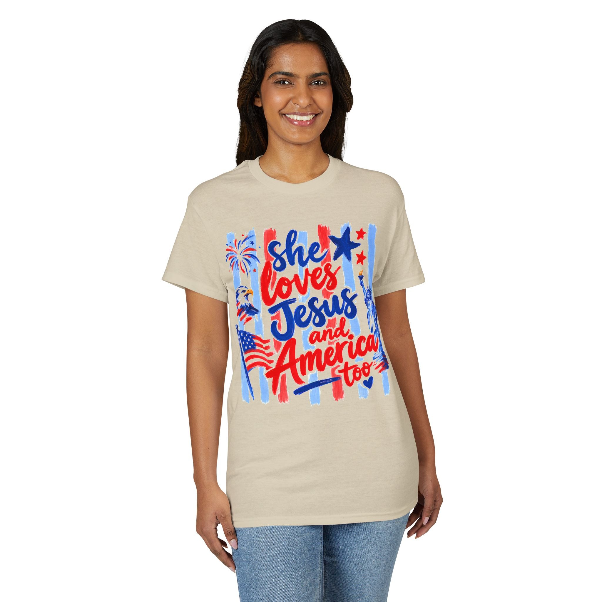 She Loves Jesus and America Too T-Shirt