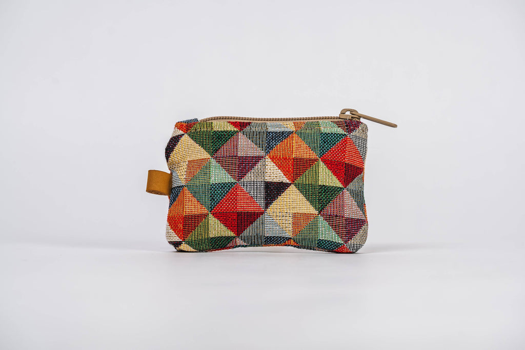 Kaleidoscope Card Pouch | Multicolor Geometric Design