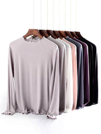 Solid Color Long Sleeve Top