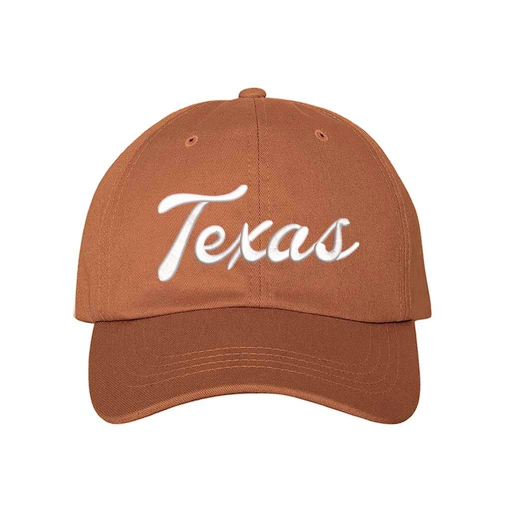 Texas Script Embroidered Baseball Hat