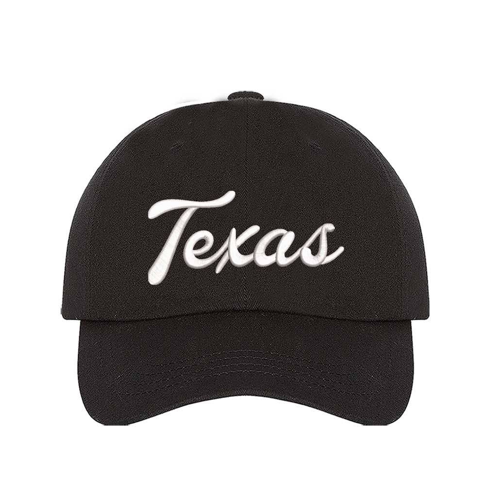 Texas Script Embroidered Baseball Hat