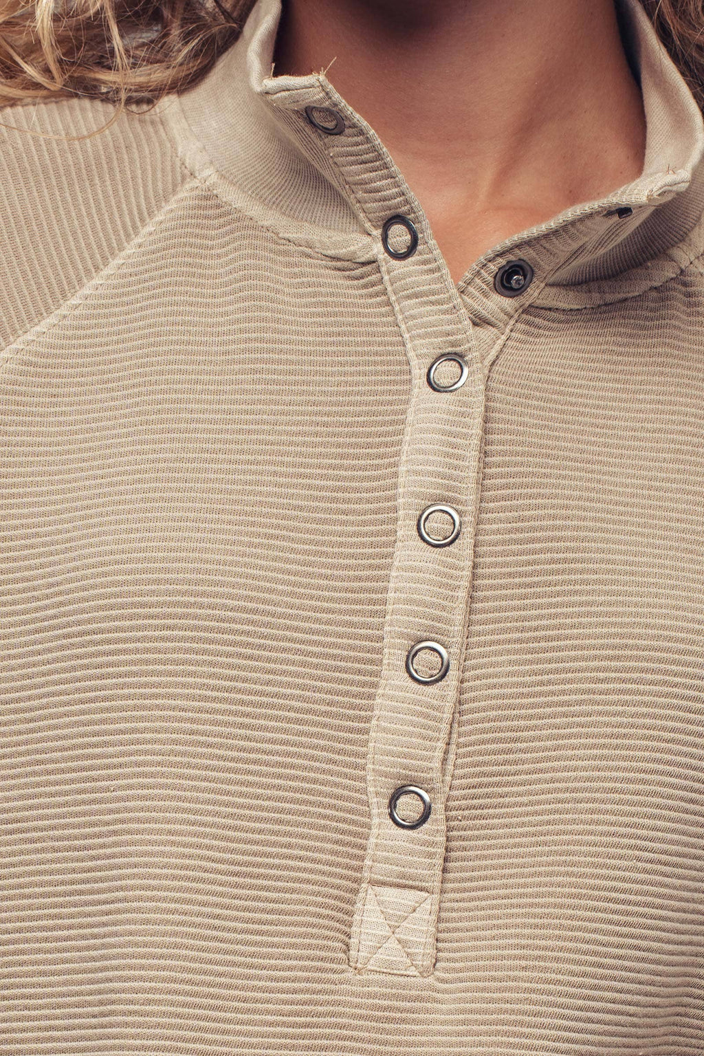 Faith Thermal Knit Henley Pullover