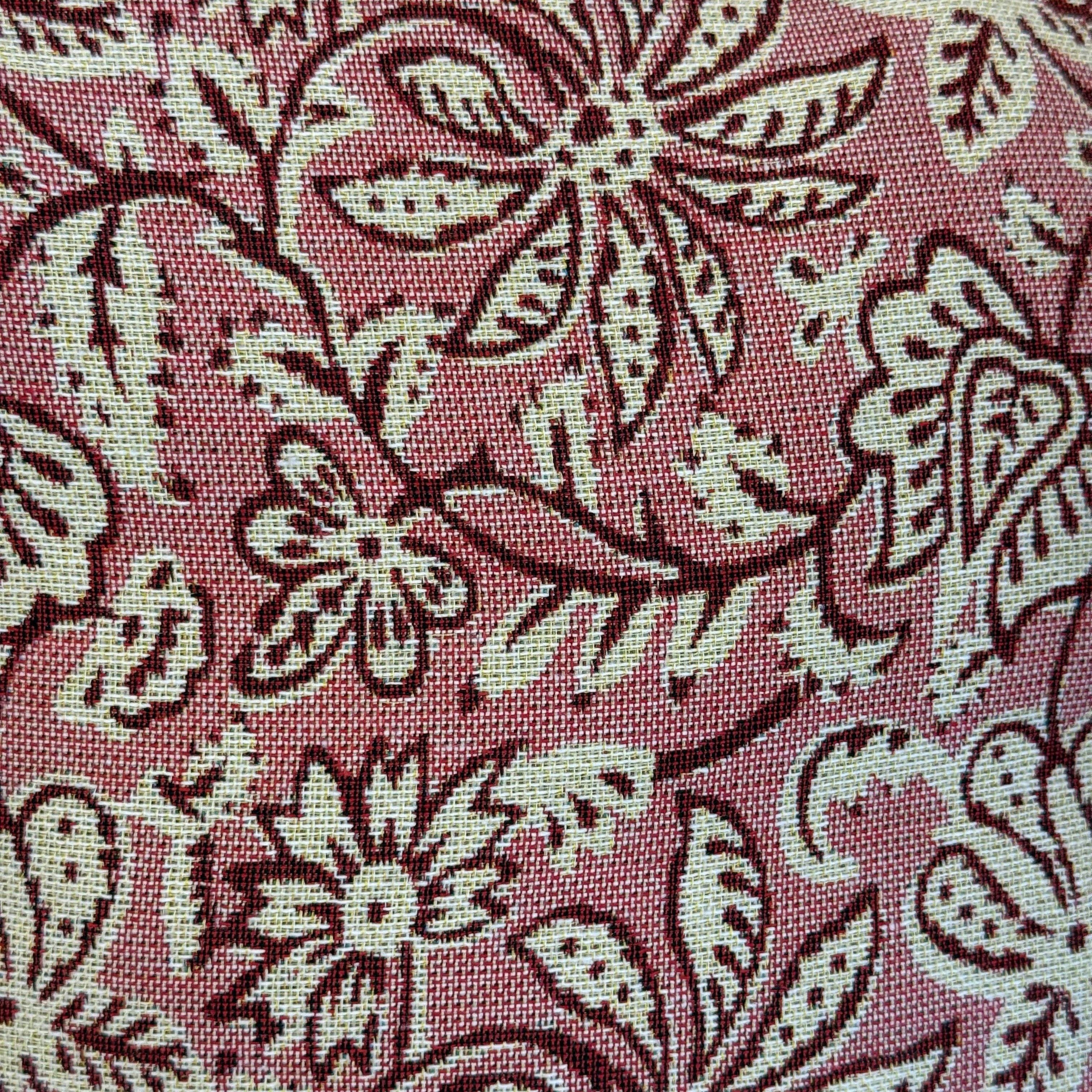 Floral Jacquard Squared Makeup Bag – Ecru & Pink
