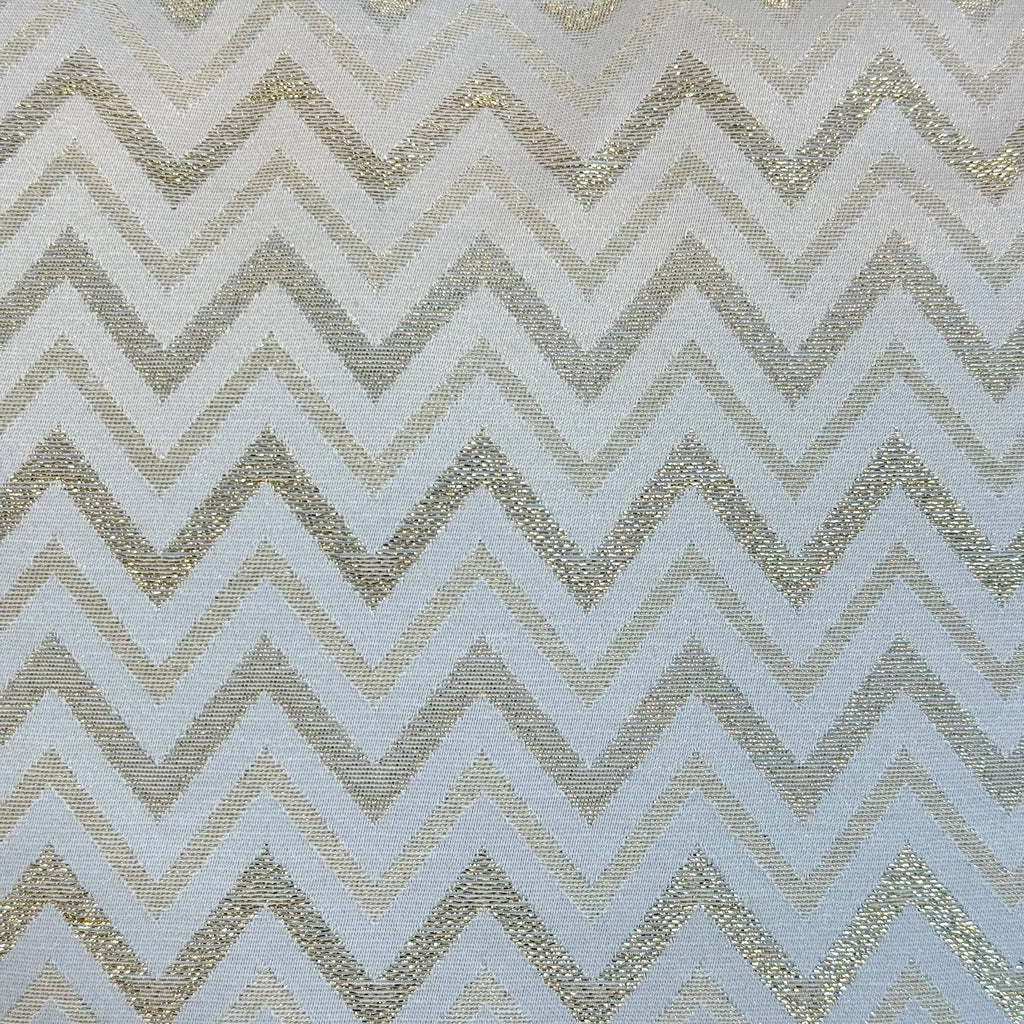 Zigzag Squared Makeup Bag – Gold & Off-White