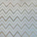Zigzag Squared Makeup Bag – Gold & Off-White