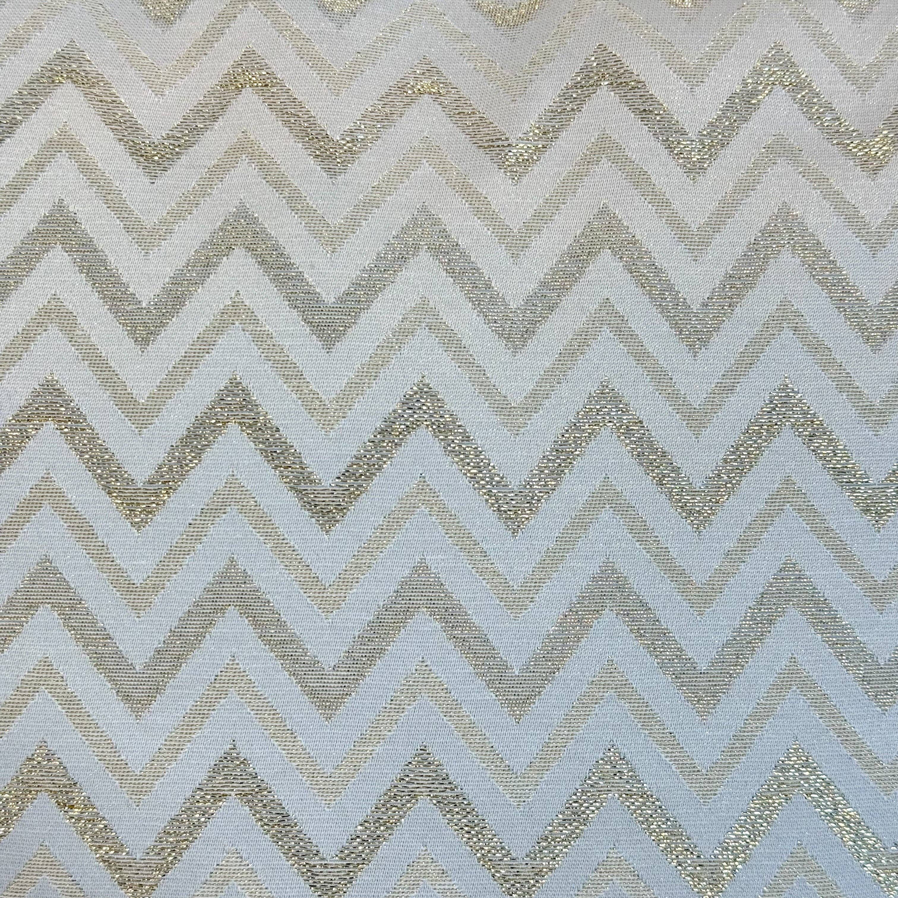 Zigzag Squared Makeup Bag – Gold & Off-White