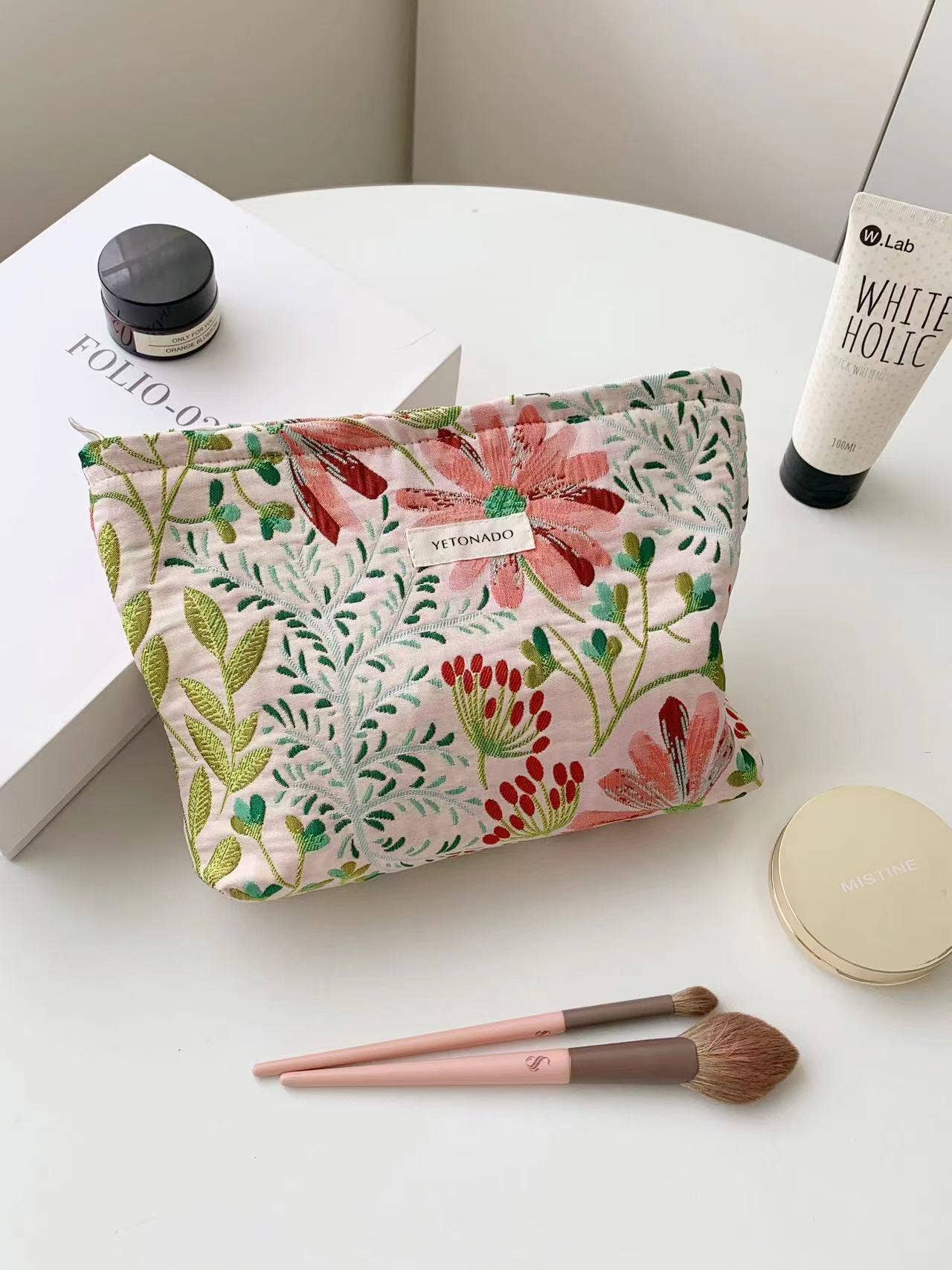 Gerbera Flower Cosmetic Bag
