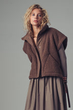 Tori Quilted Sherpa Vest