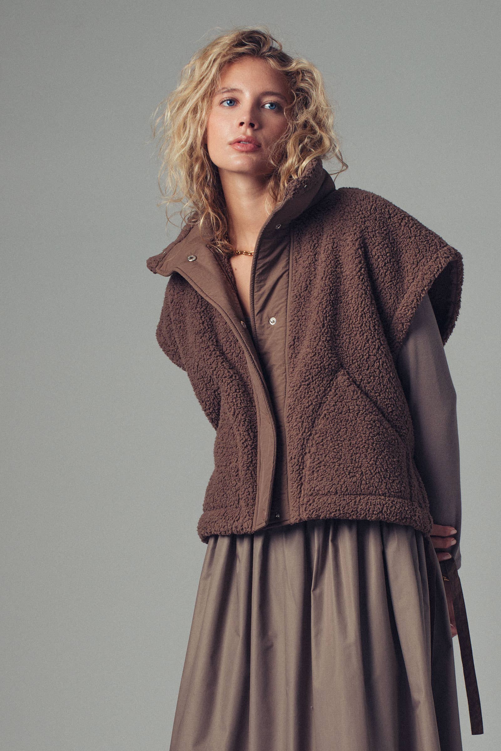 Tori Quilted Sherpa Vest