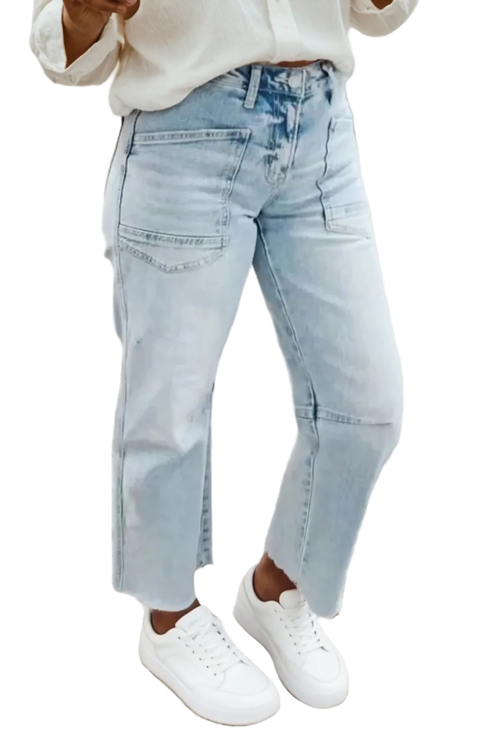 Ember Frayed Light Wash Jeans