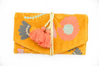 Embroidered Velvet Jewelry Organizer in Mustard