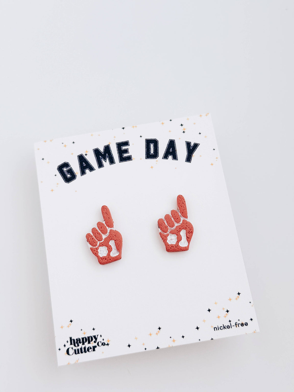 Custom Team Color Earrings | Foam Finger #1 Earrings