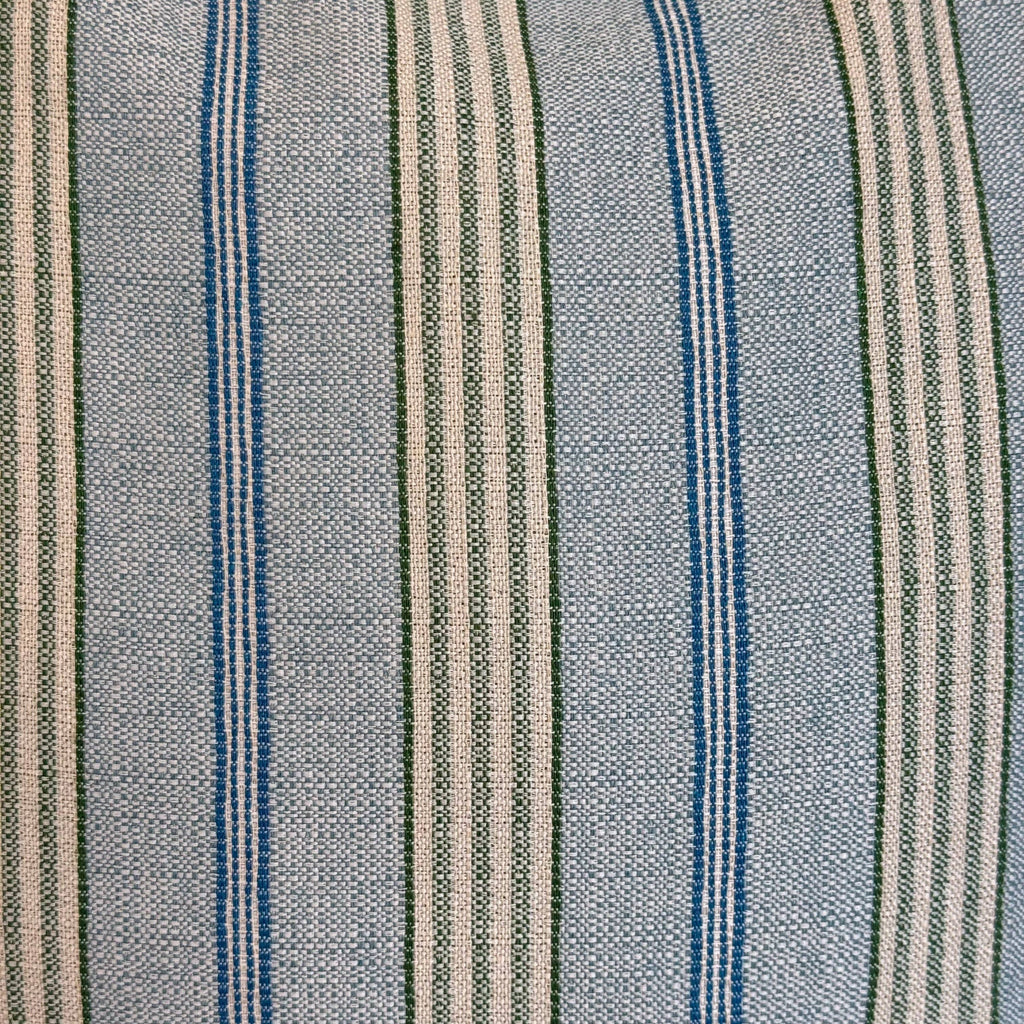 Striped Jacquard Large Makeup Bag – Blue & Green