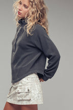 Faith Thermal Knit Henley Pullover