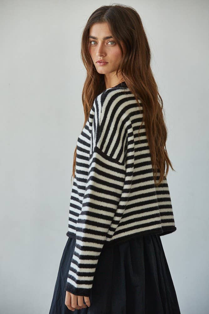 Shay Striped Buttondown Cardigan
