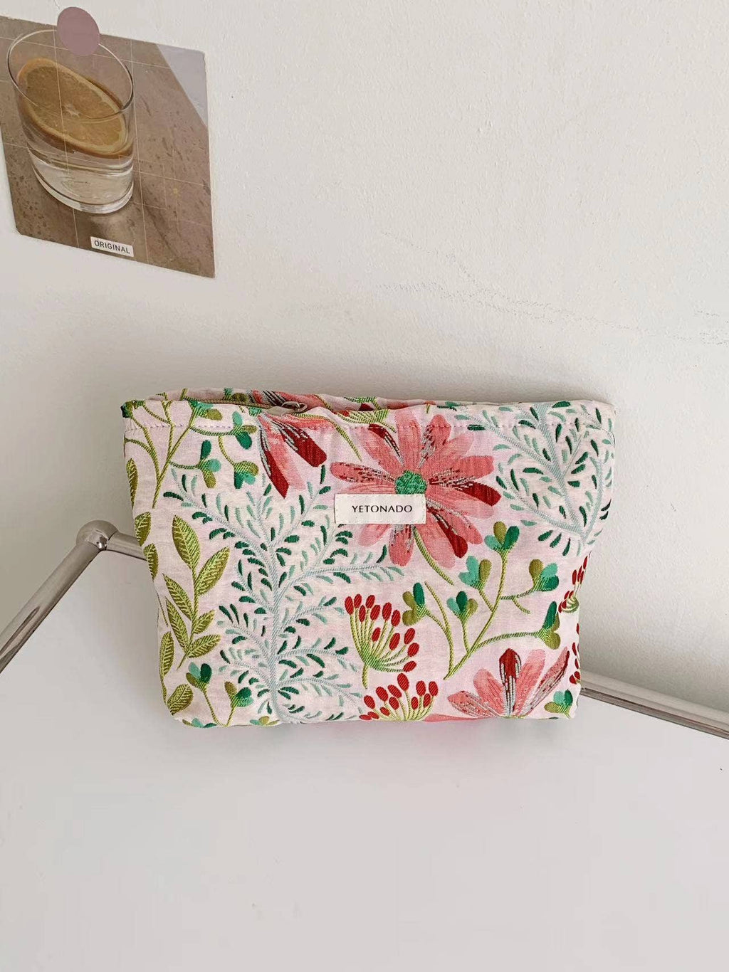 Gerbera Flower Cosmetic Bag