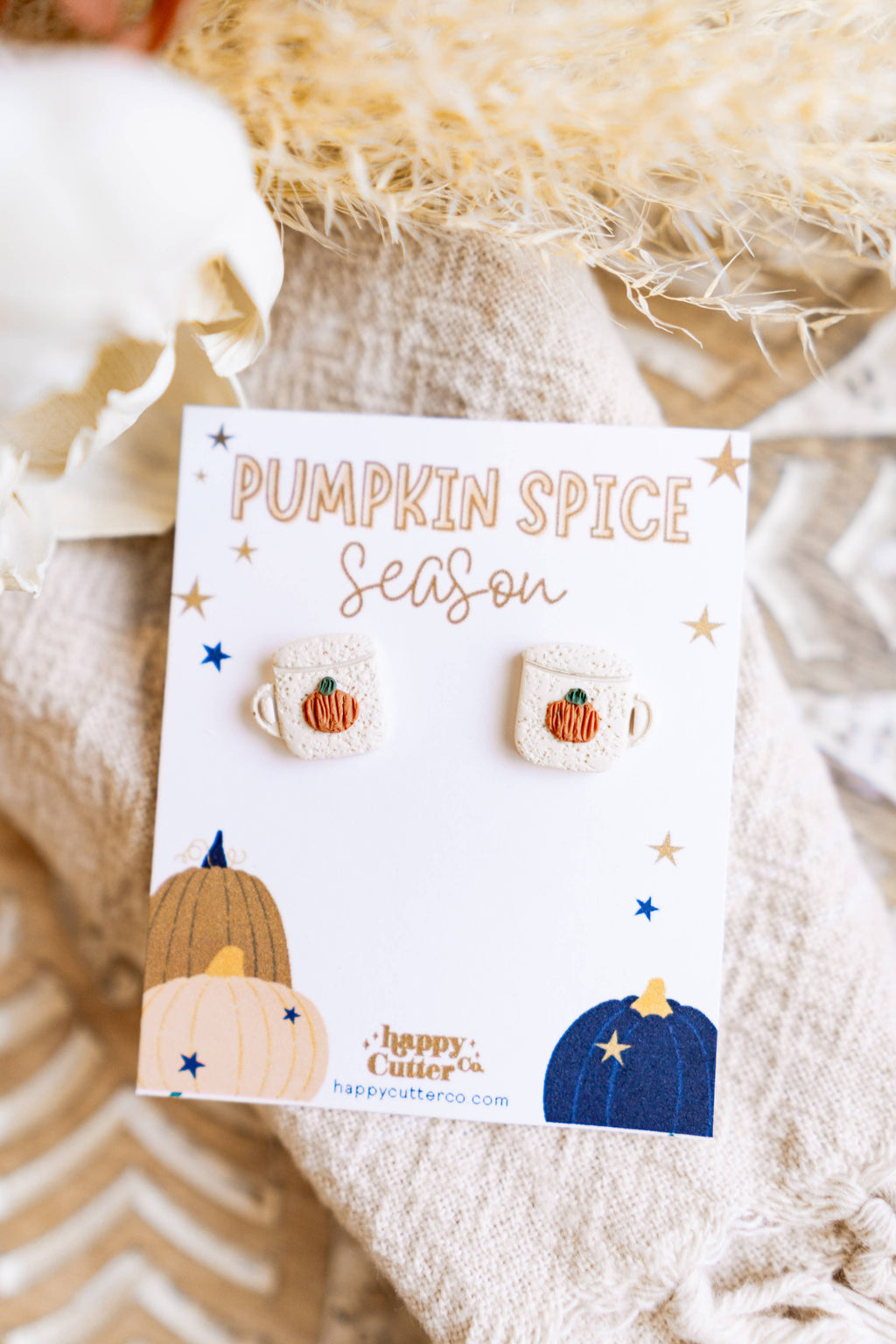 Cozy Fall Stud Earrings | Fall Mug Studs