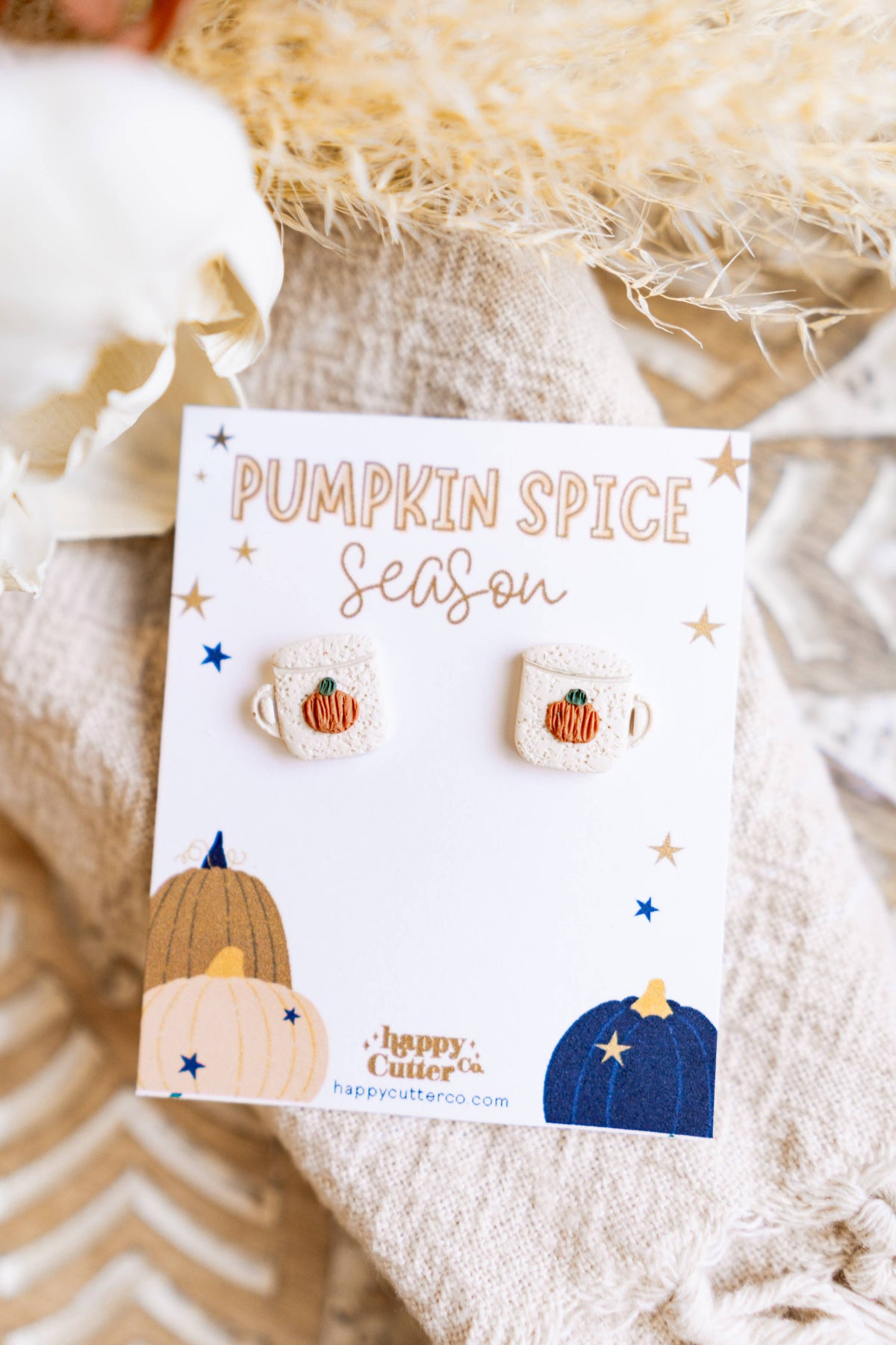 Cozy Fall Stud Earrings | Fall Mug Studs