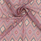 Geometric Chiffon Square Scarf – Pink & Lilac