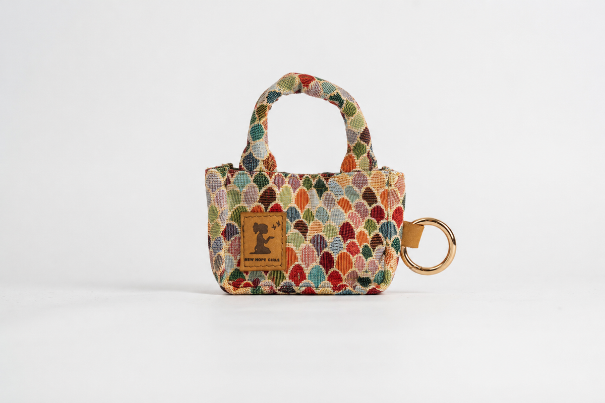 Ripple of Hope Market Tote Bag Charm | Multicolor Design