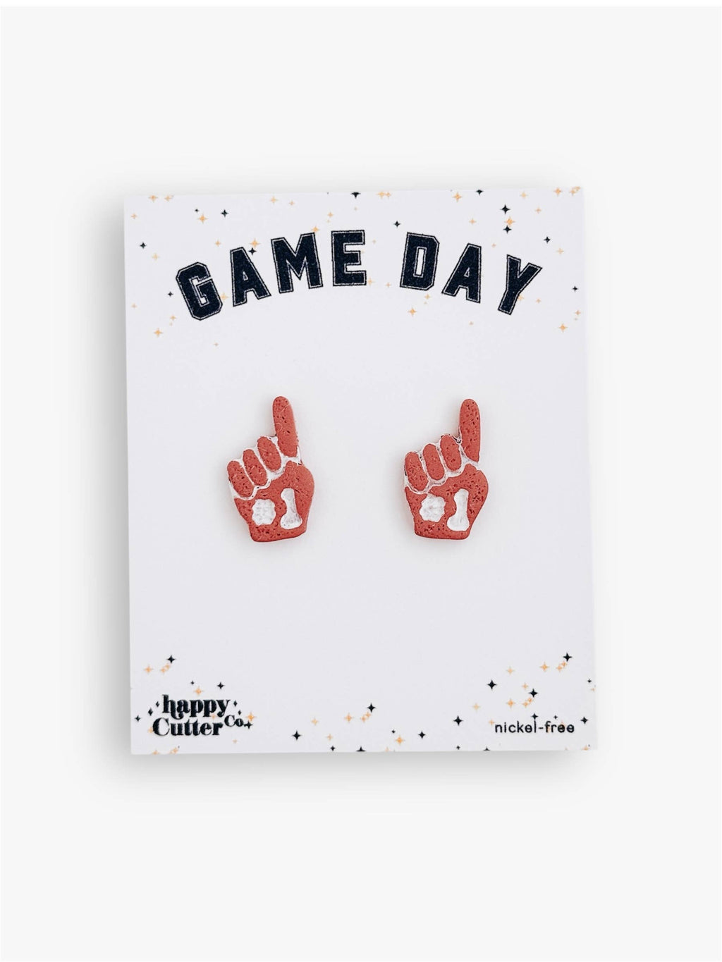 Custom Team Color Earrings | Foam Finger #1 Earrings