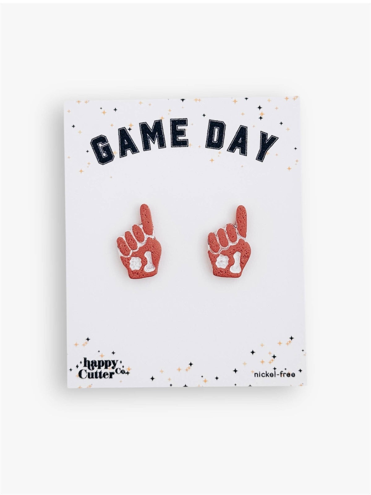 Custom Team Color Earrings | Foam Finger #1 Earrings