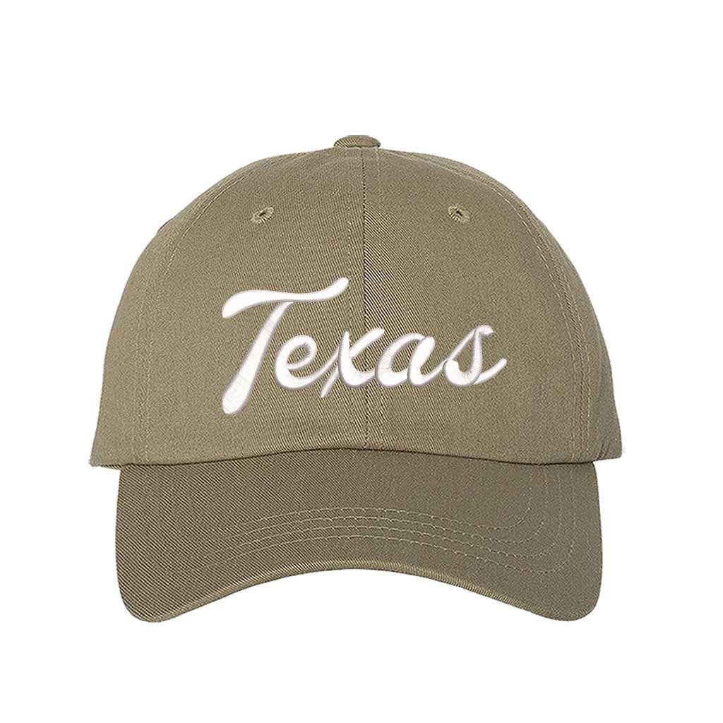 Texas Script Embroidered Baseball Hat