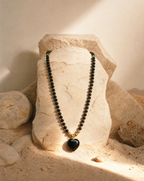 Black Obsidian Beaded Necklace