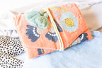 Embroidered Velvet Jewelry Organizer in Coral