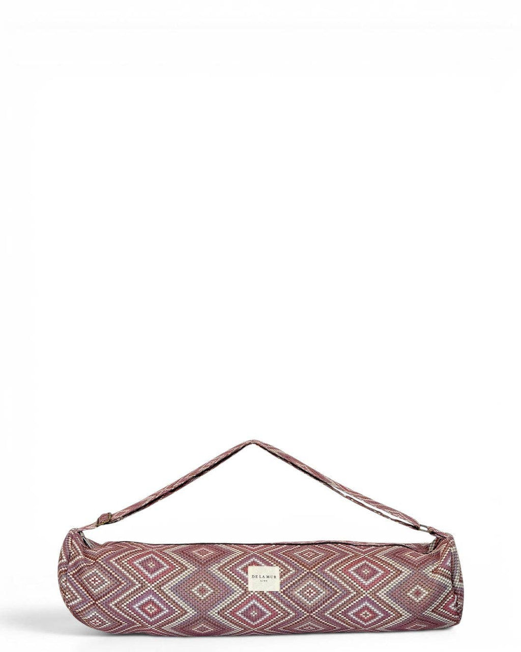 Geometric Jacquard Yoga Mat Bag – Pink & Lilac