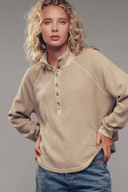 Faith Thermal Knit Henley Pullover