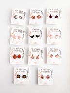 Halloween Studs | Black White Striped Bow Halloween Earrings