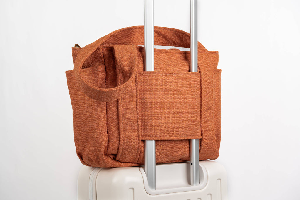 Sunset Travel Tote | Burnt Orange Trolley Bag