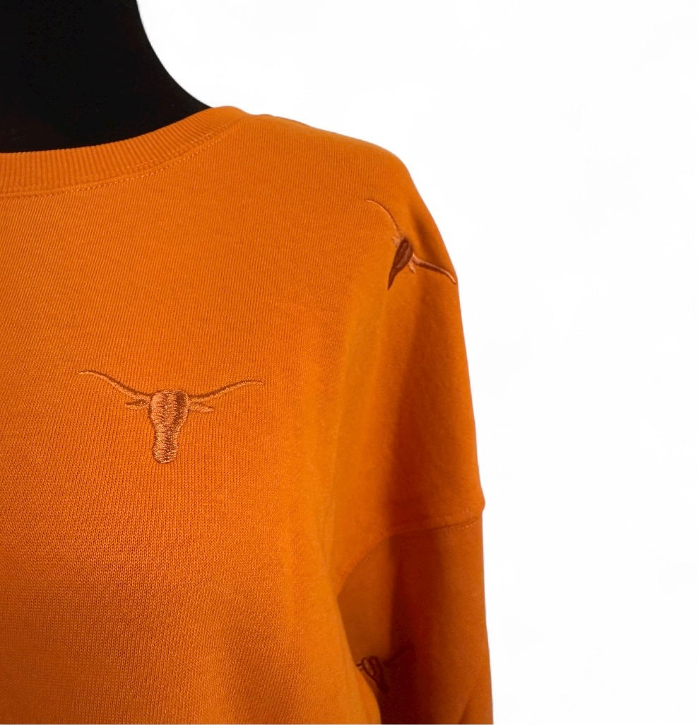 Ava Texas Ritter Lantern Sleeve Crew