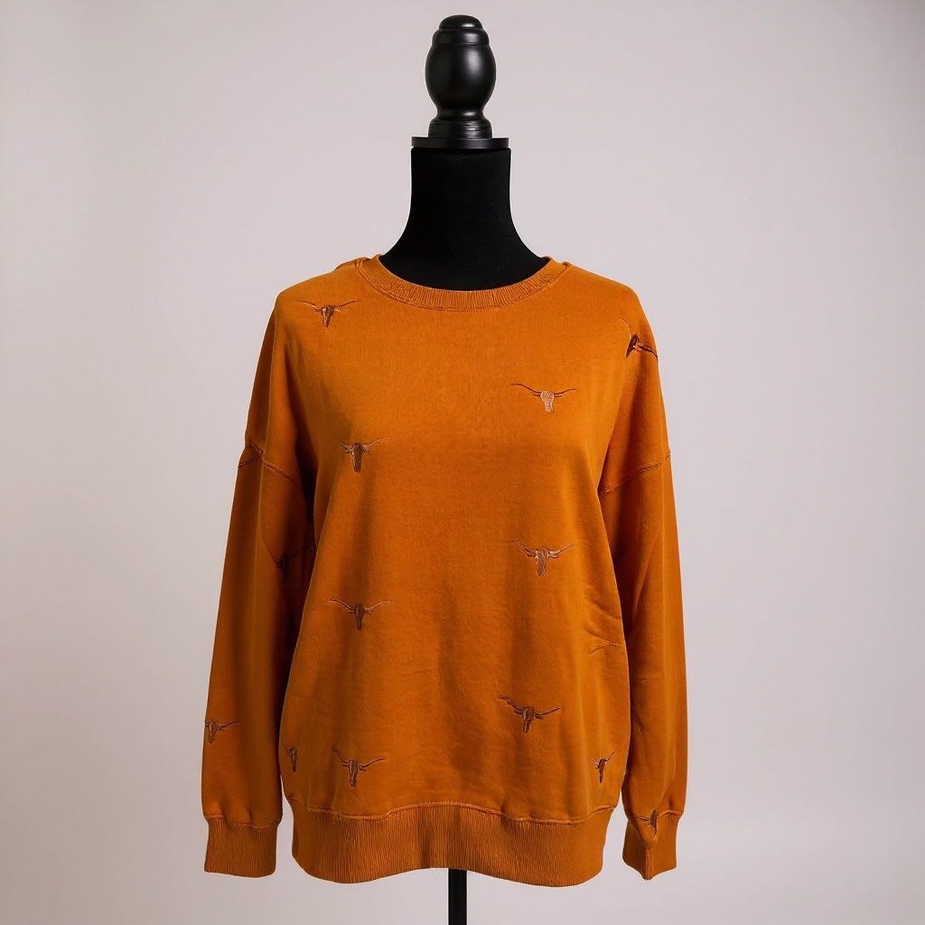 Ava Texas Ritter Lantern Sleeve Crew