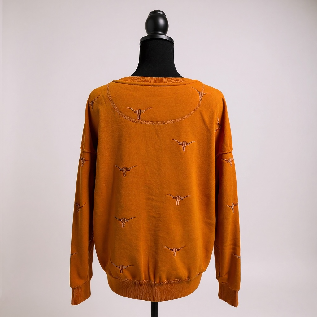 Ava Texas Ritter Lantern Sleeve Crew