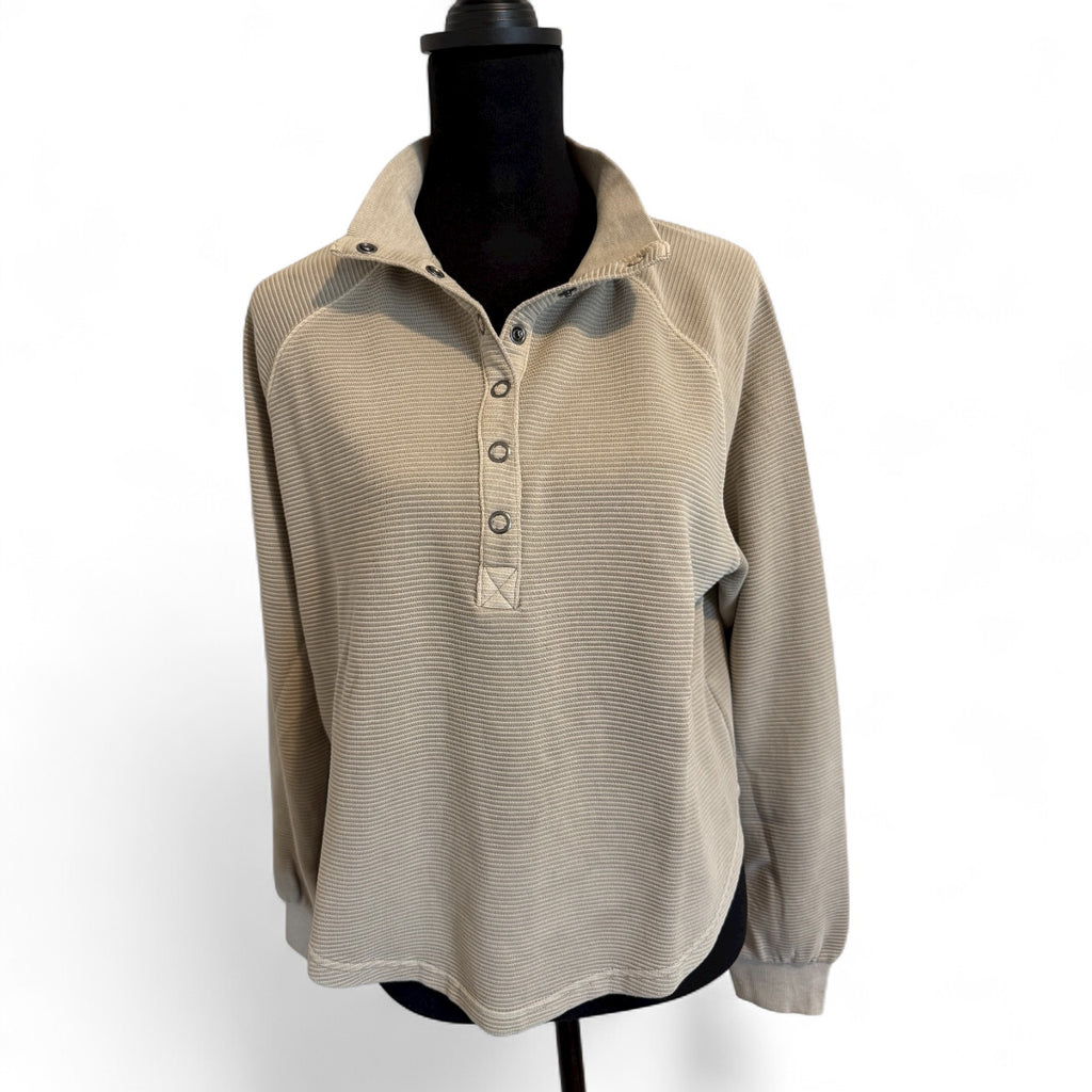 Faith Thermal Knit Henley Pullover