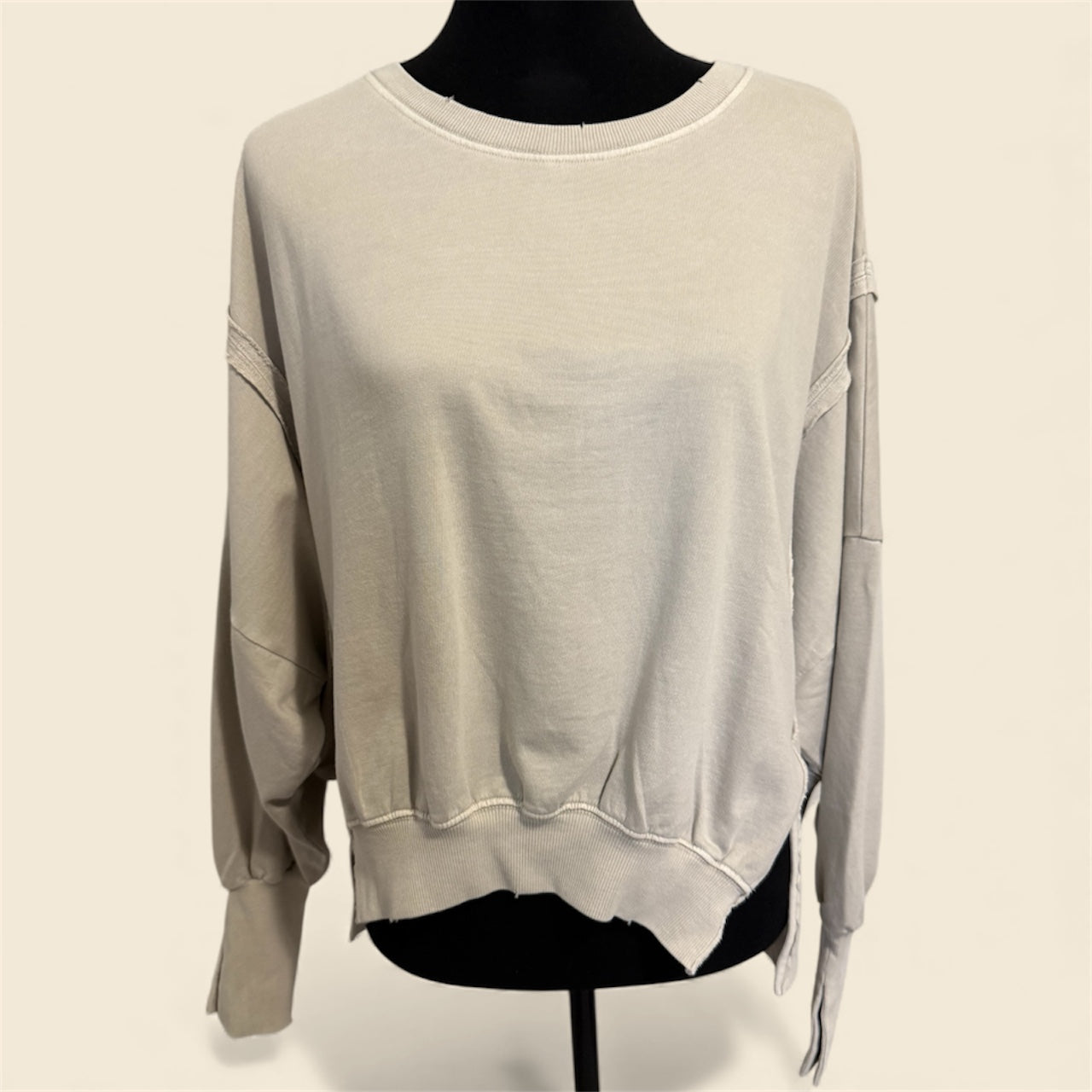 Yazmin Round Neck Hi-Lo Sweatshirt