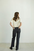 Lily Black High Rise Dad Jean