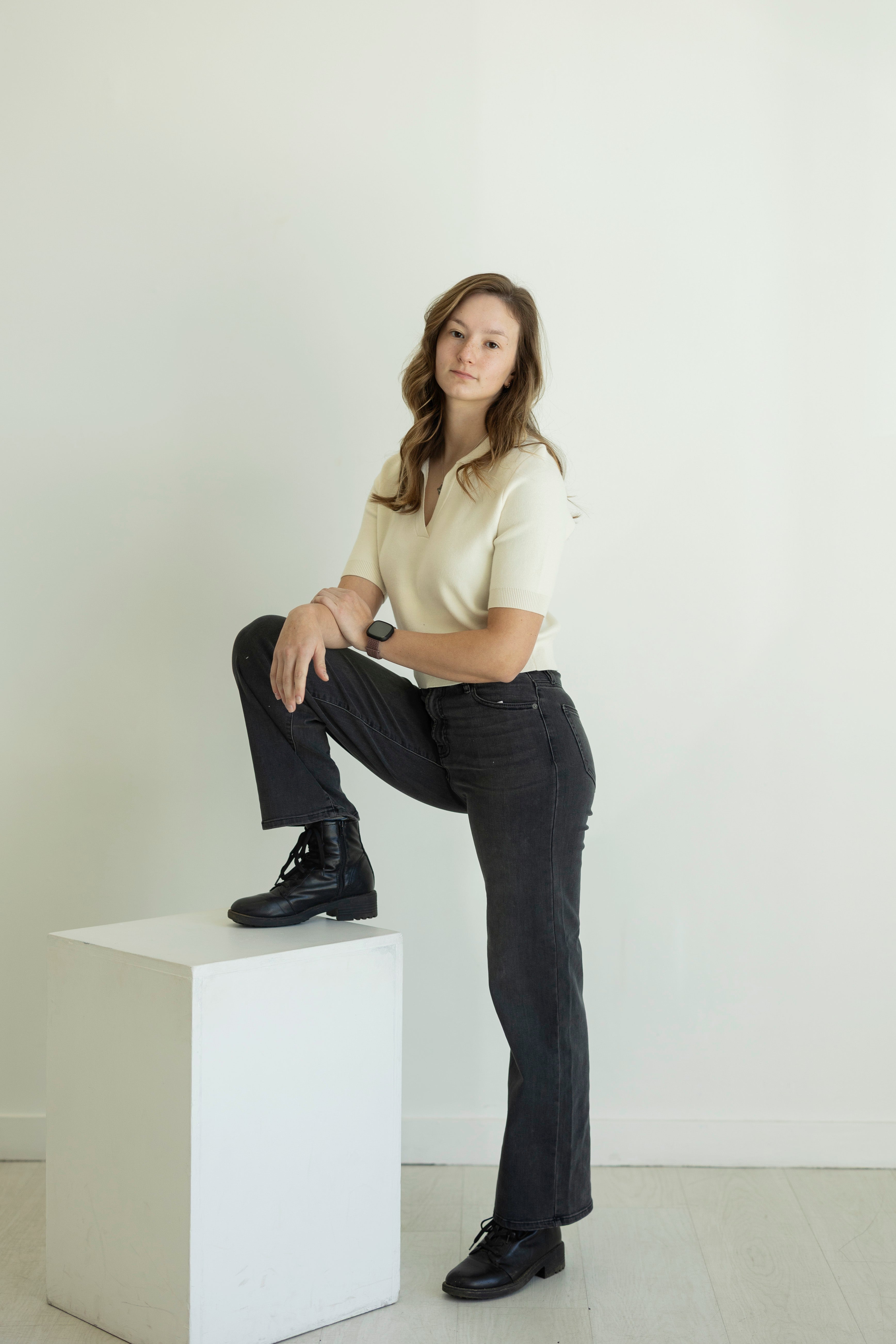 Lily Black High Rise Dad Jean