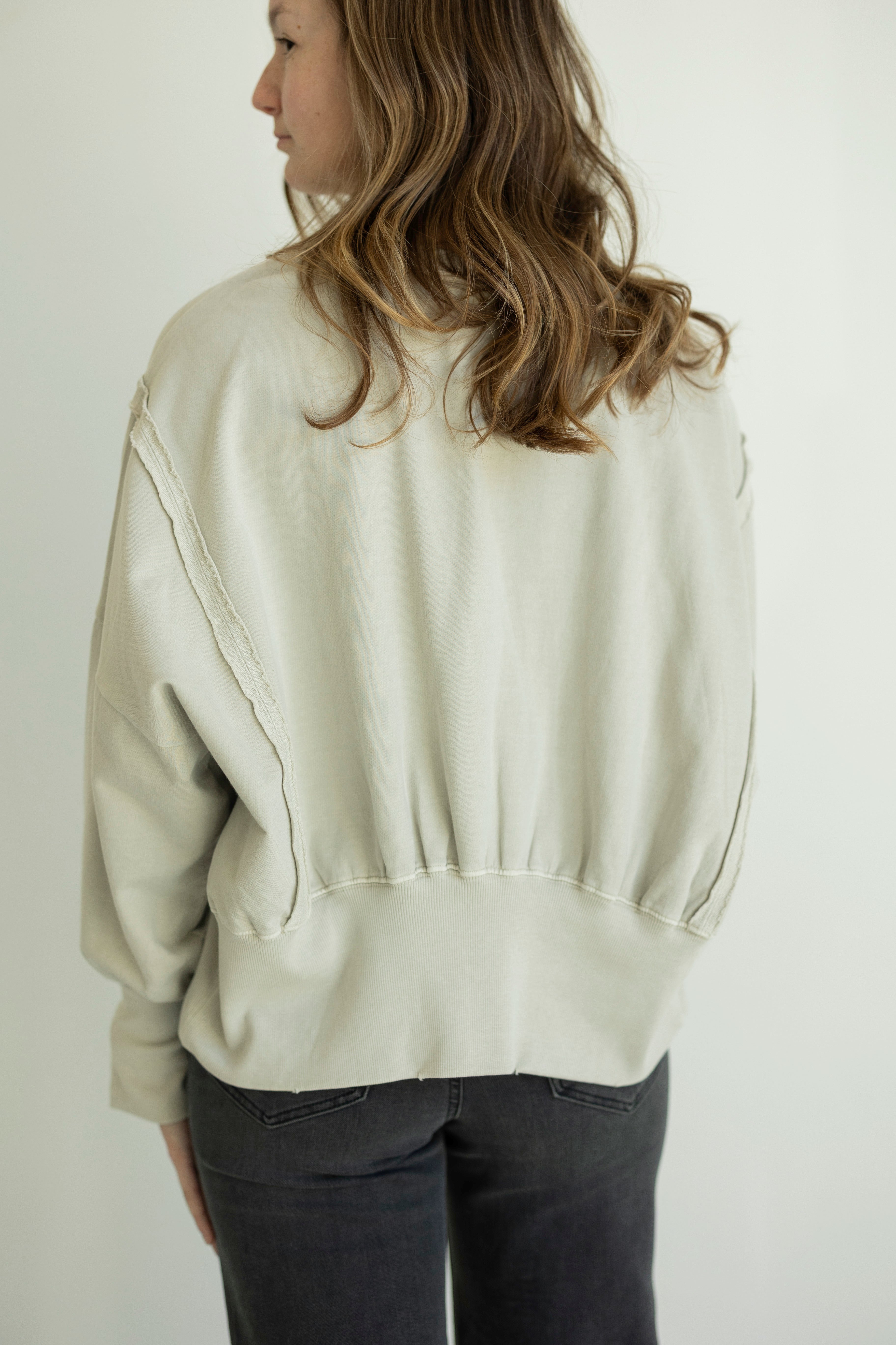 Yazmin Round Neck Hi-Lo Sweatshirt