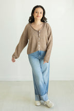 Brittney Cuffed High Rise Wide Leg Jeans