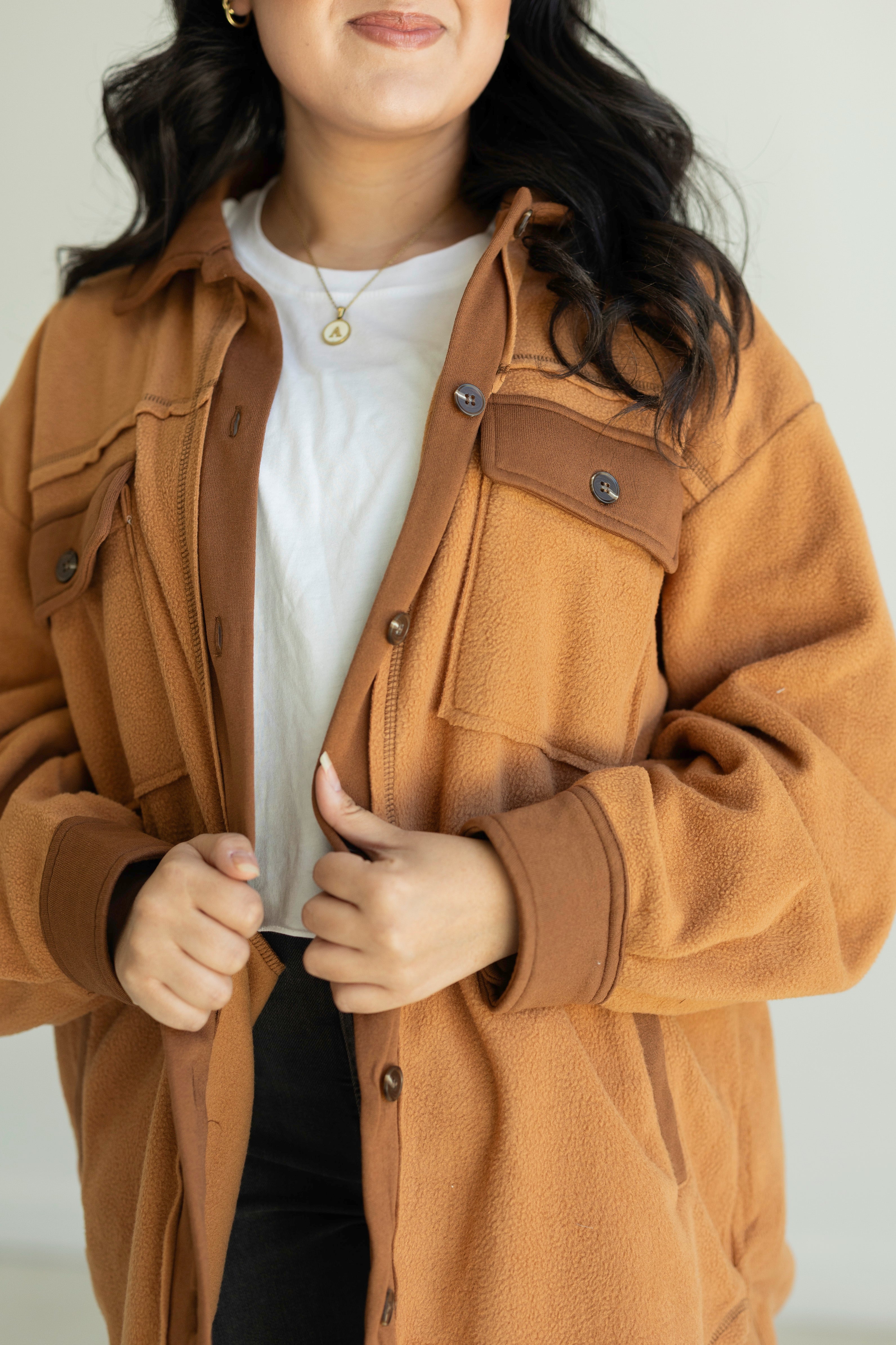 Mandy Soft Brushed Fleece Shacket