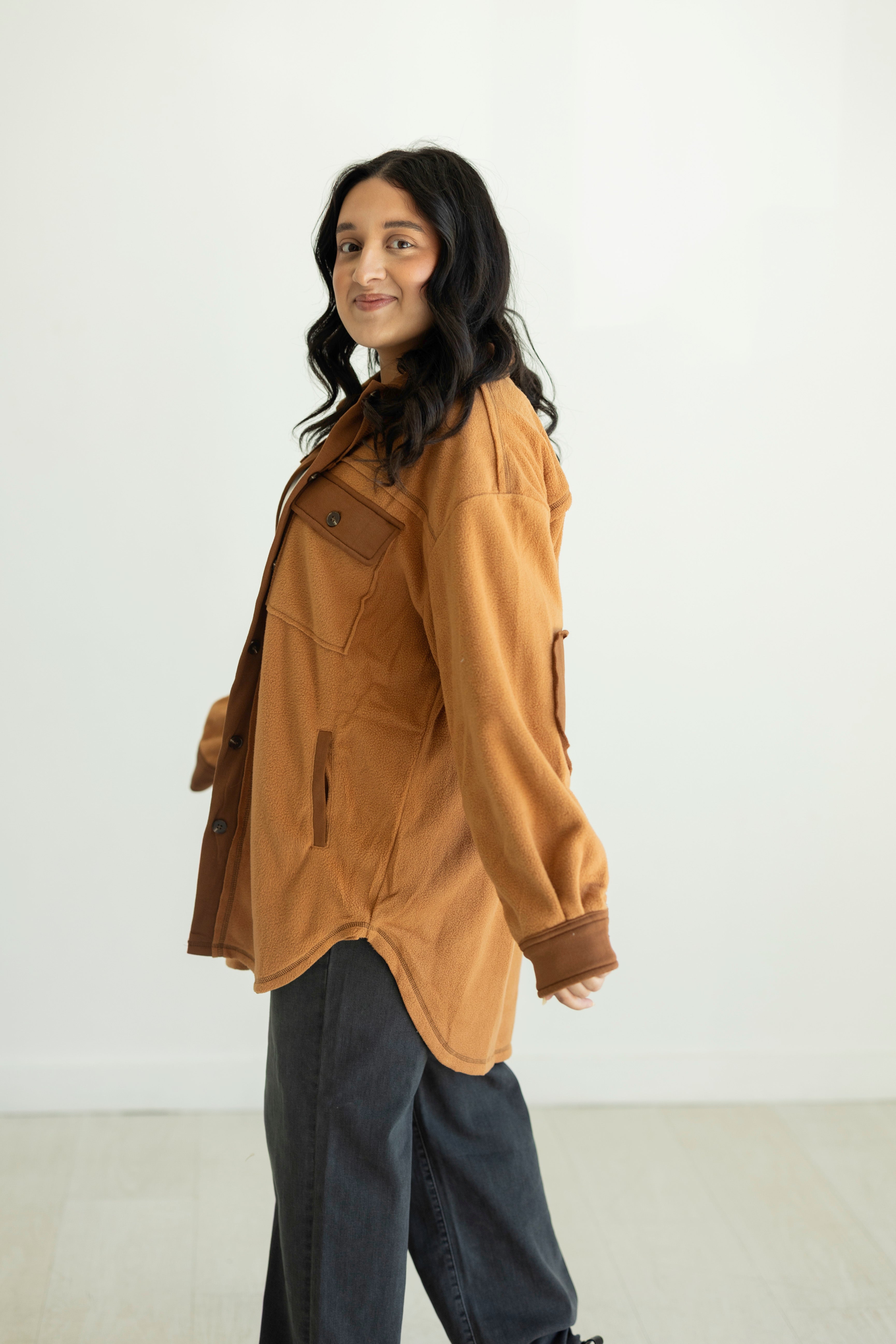 Mandy Soft Brushed Fleece Shacket