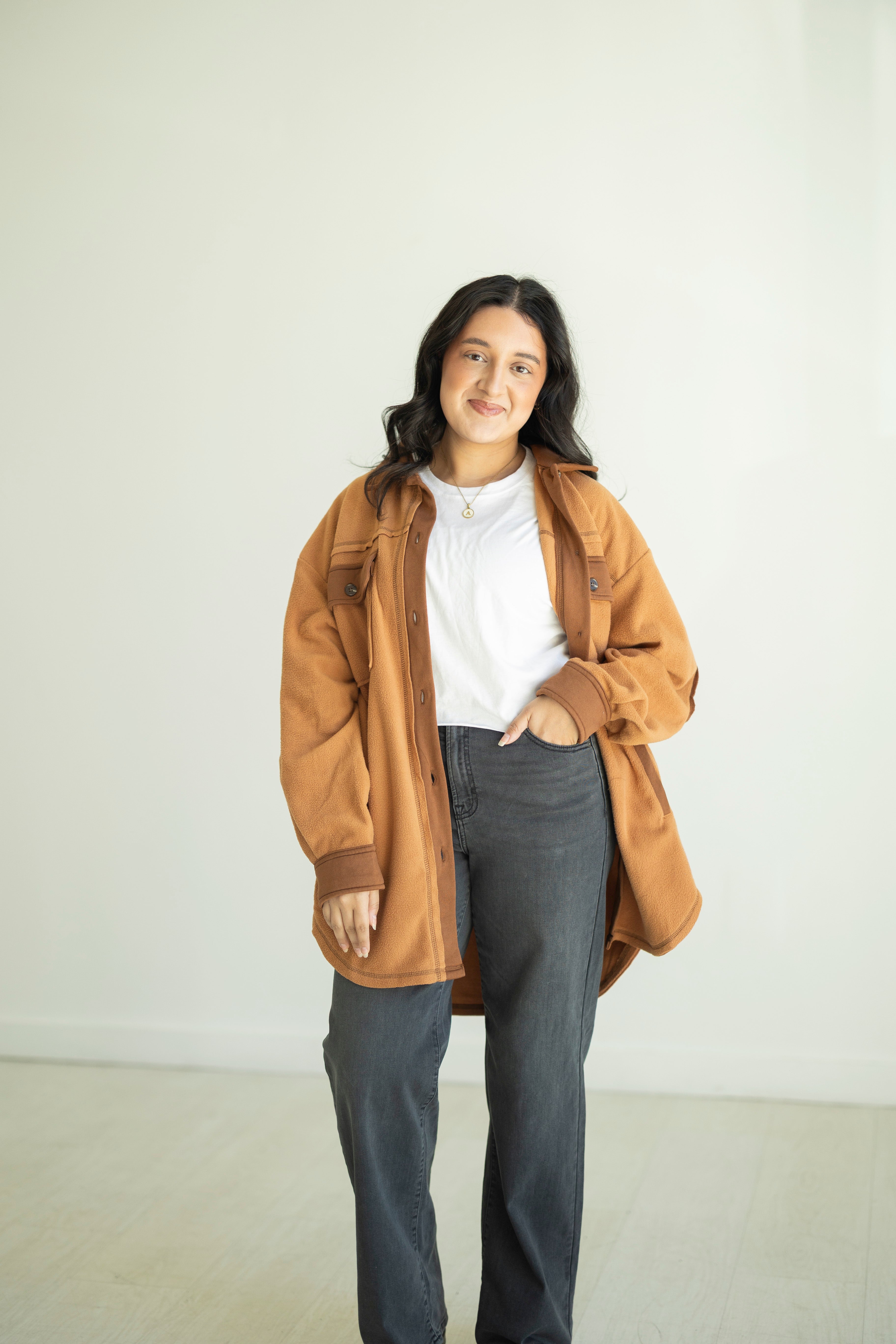 Mandy Soft Brushed Fleece Shacket