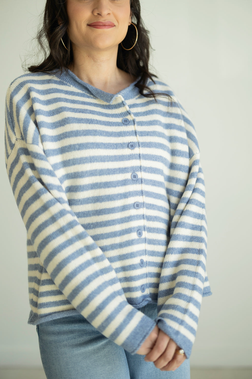 Shay Striped Buttondown Cardigan